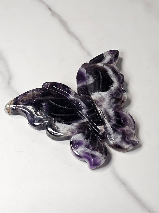 Amethyst Butterfly Carving