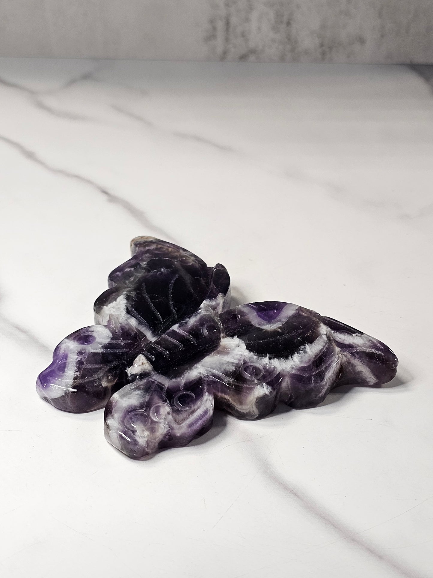 Amethyst Butterfly Carving