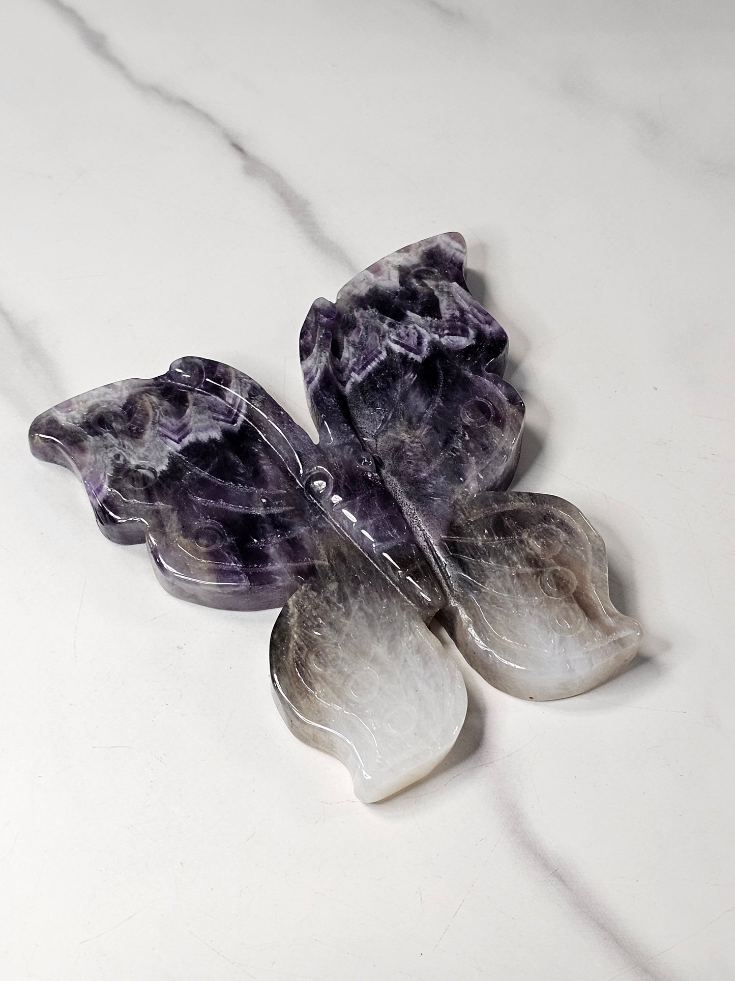 Amethyst Butterfly Carving