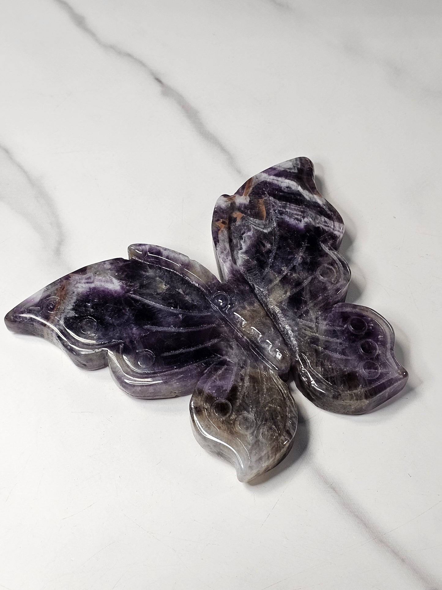 Amethyst Butterfly Carving