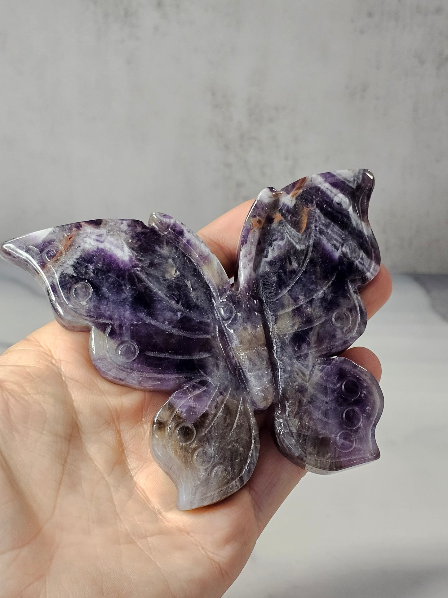 Amethyst Butterfly Carving