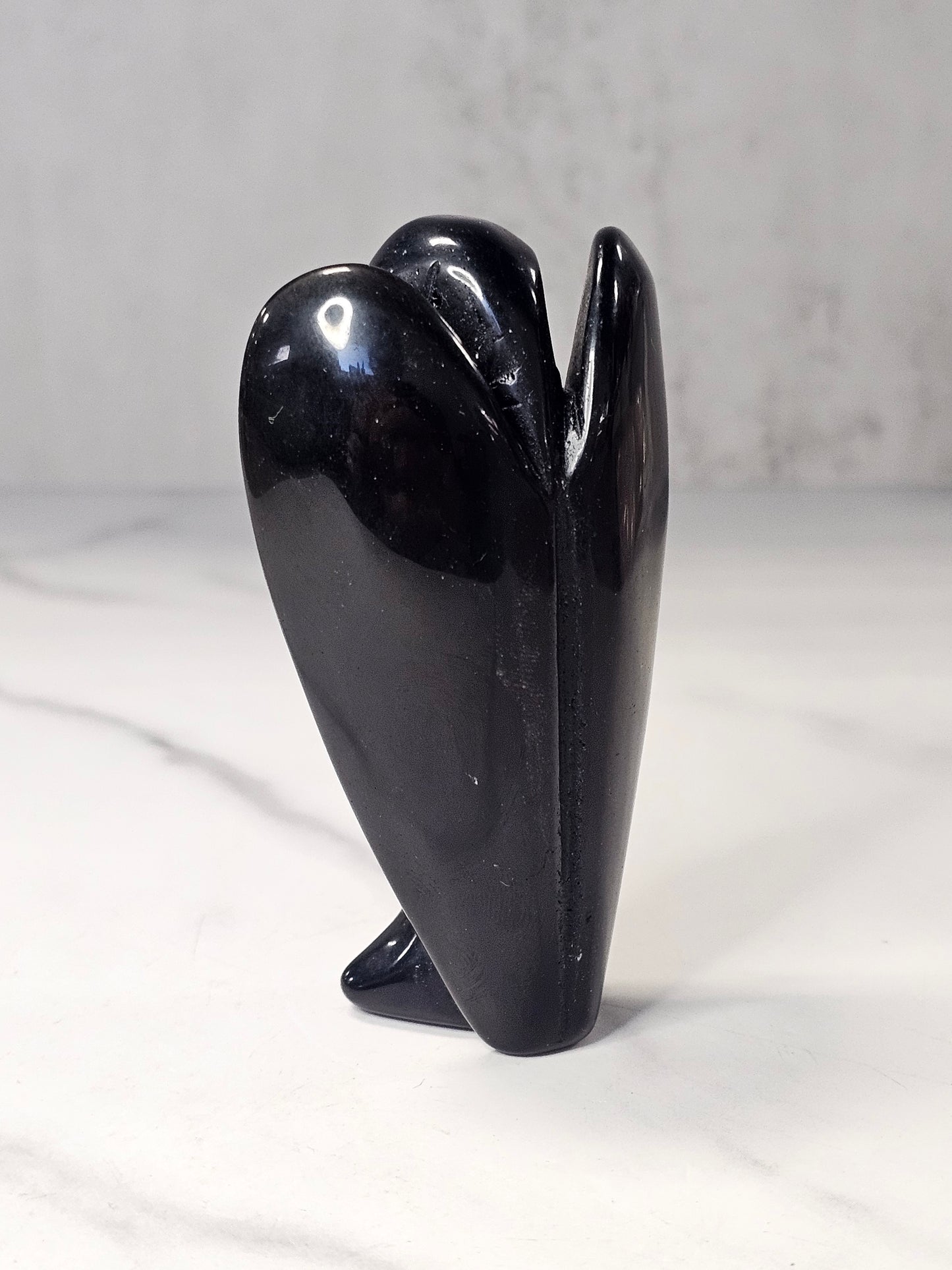 Obsidian Angel Carving