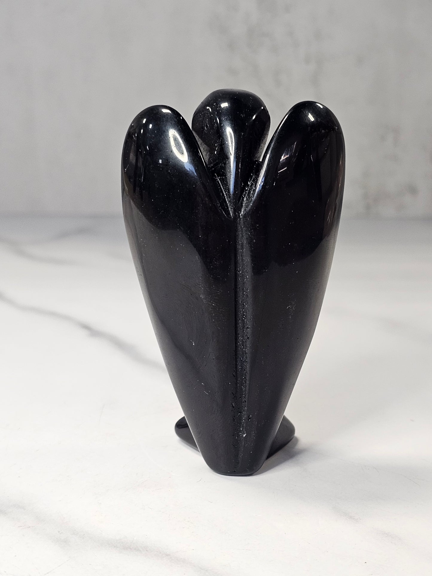 Obsidian Angel Carving