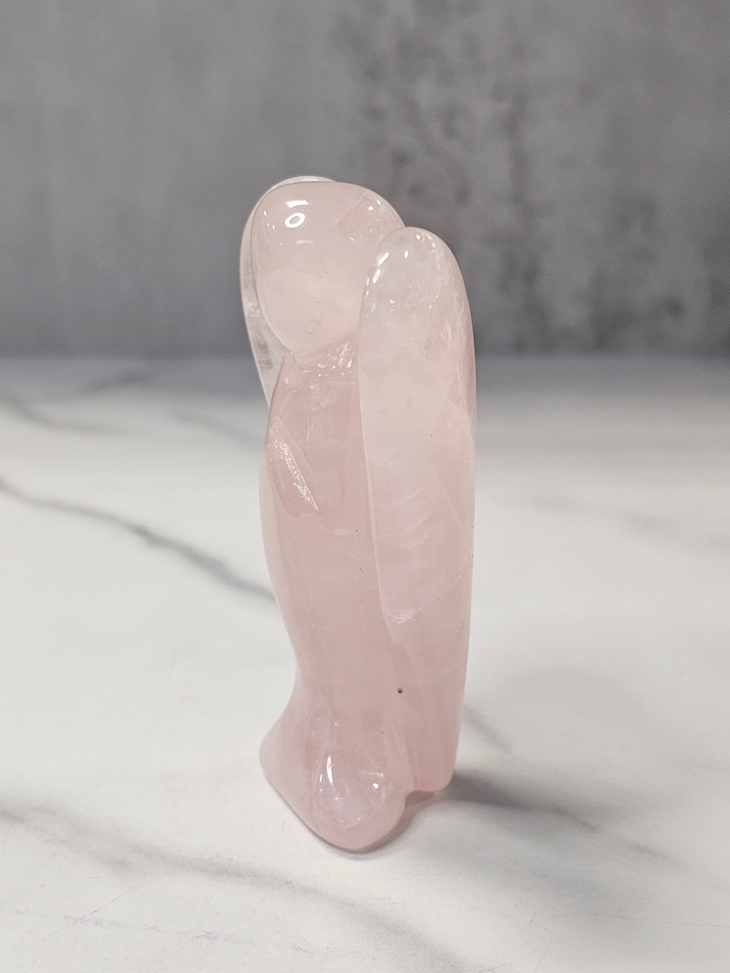 Rose Quartz Angel Carving