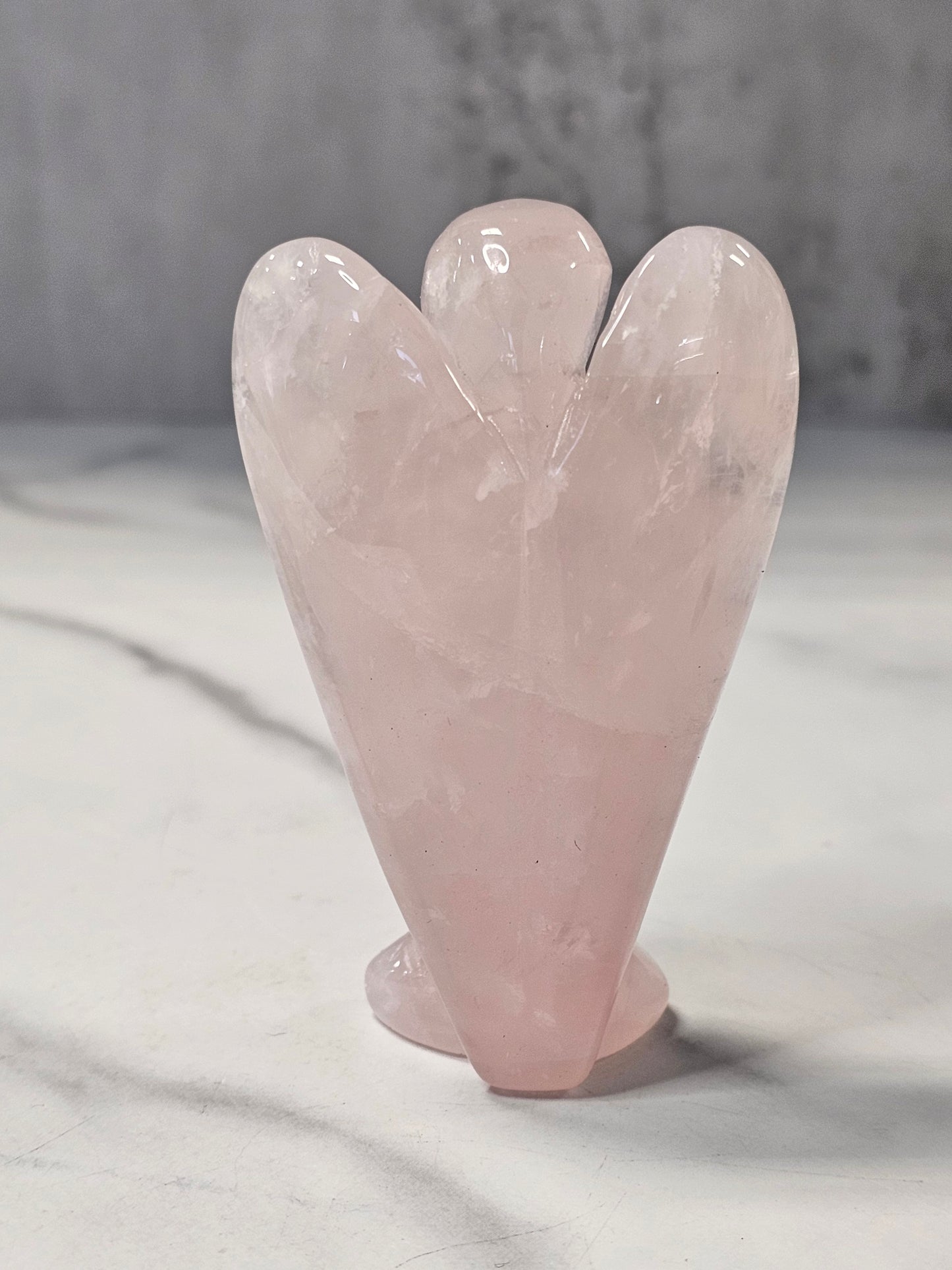 Rose Quartz Angel Carving