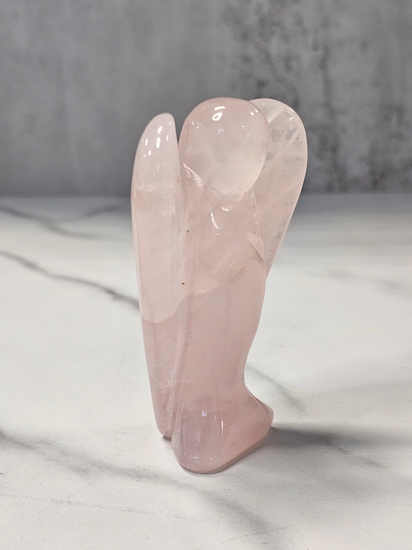 Rose Quartz Angel Carving