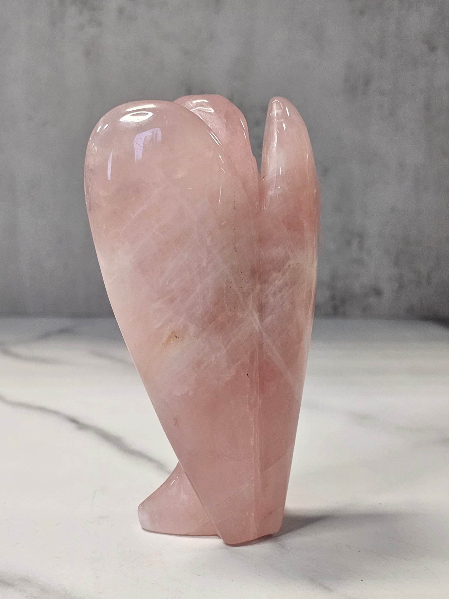 Rose Quartz Angel Carving