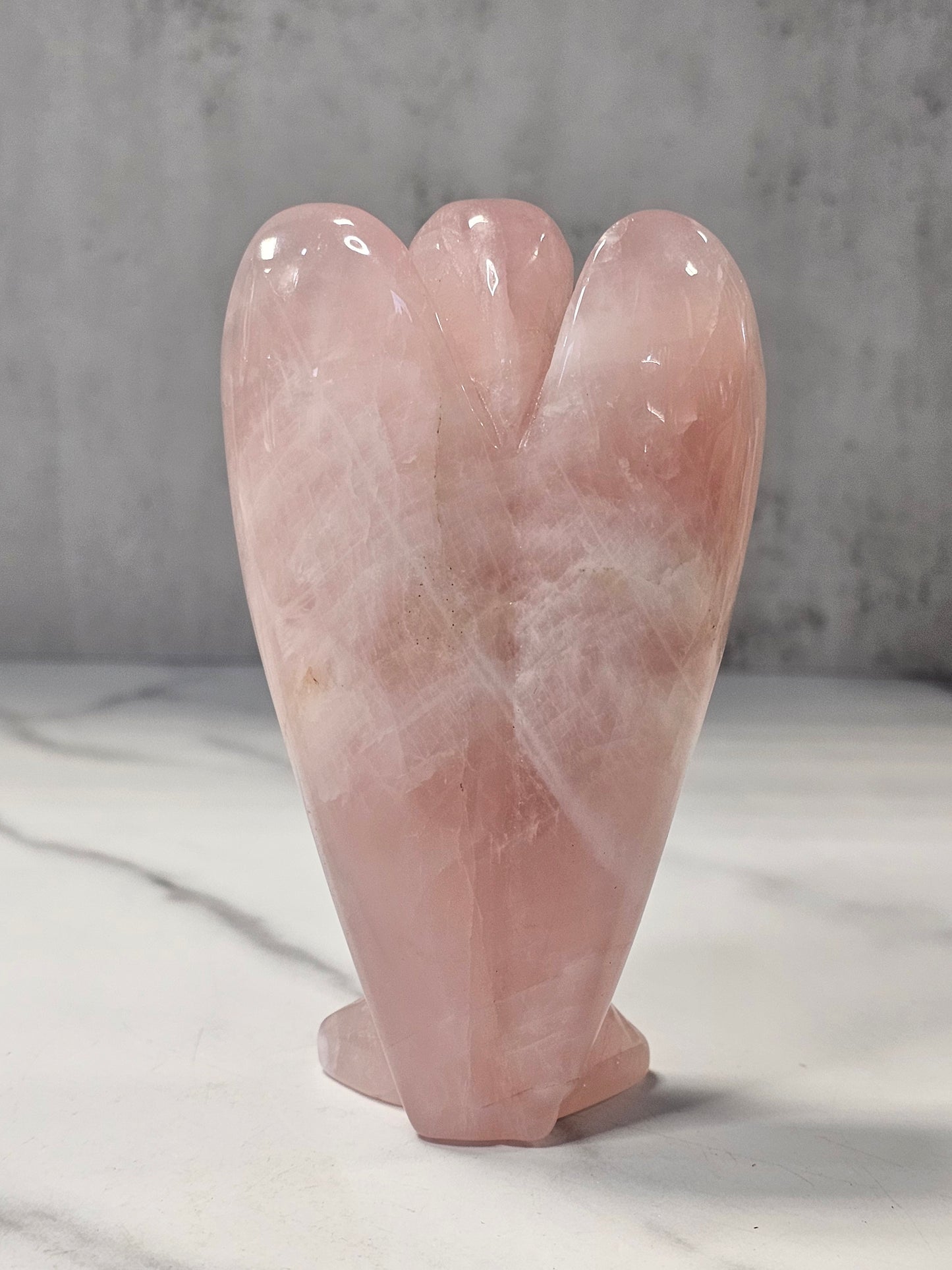 Rose Quartz Angel Carving