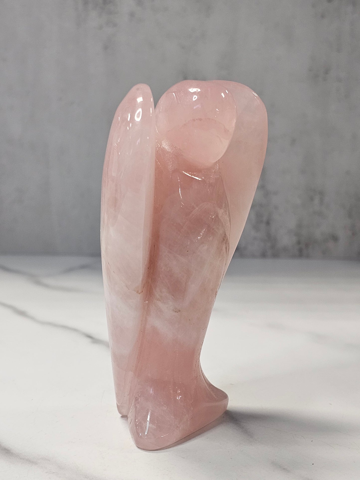 Rose Quartz Angel Carving