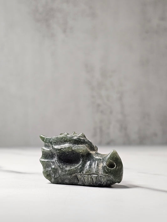 Jade Dragon Head Carving