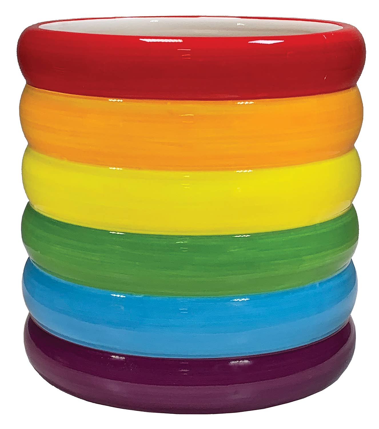 Stacked Rainbow Ceramic Planter