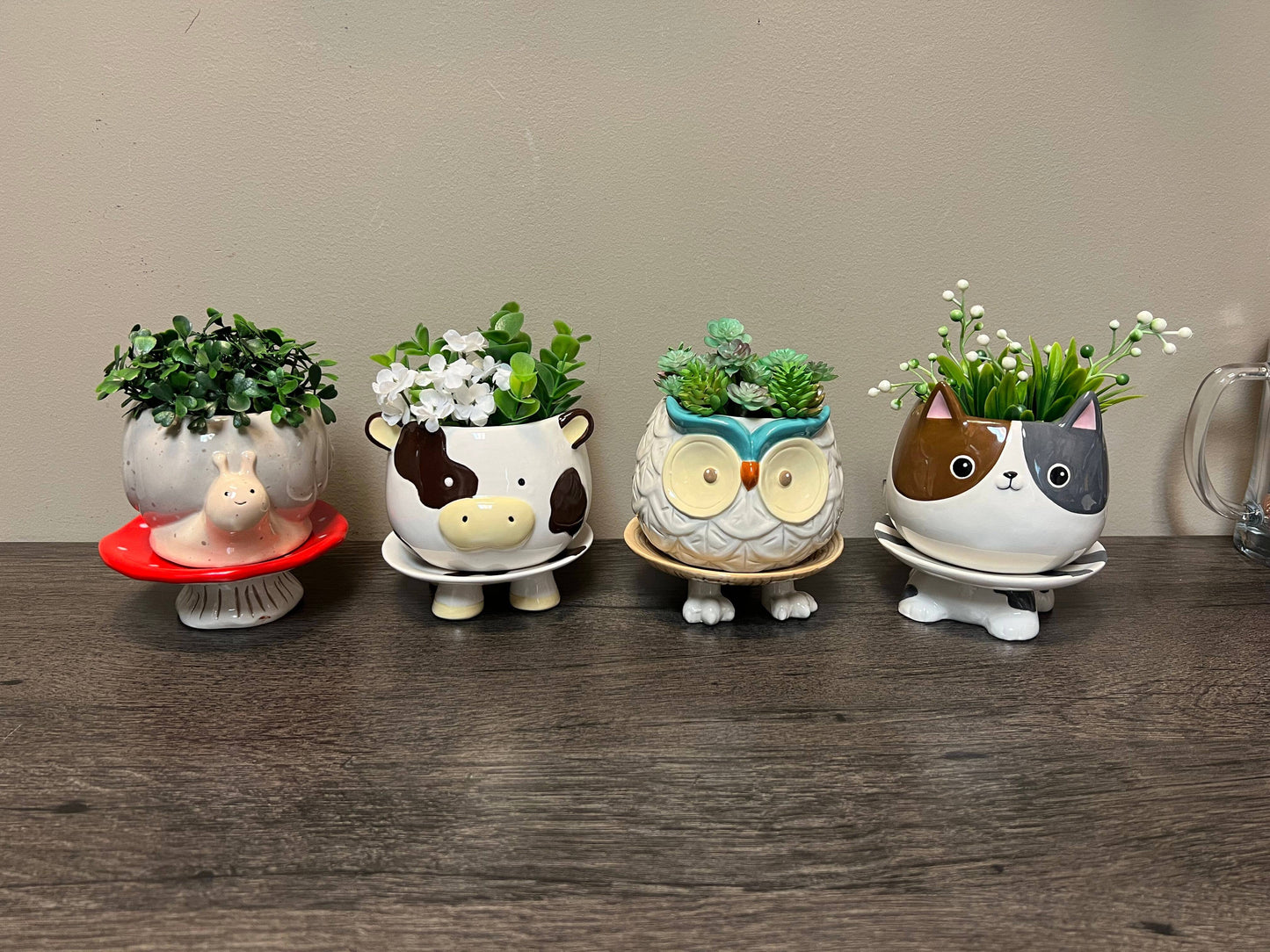 Cat's Meow Ceramic Footsie Planter