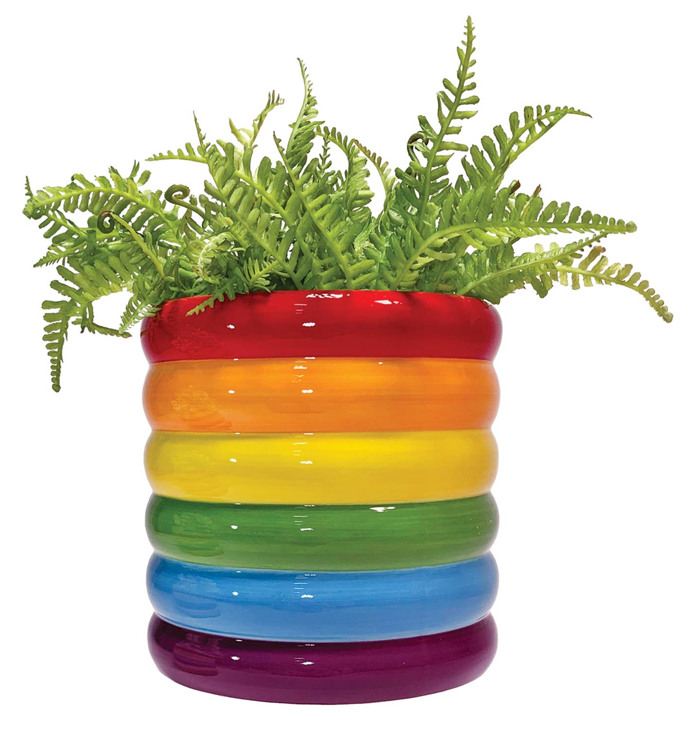 Stacked Rainbow Ceramic Planter