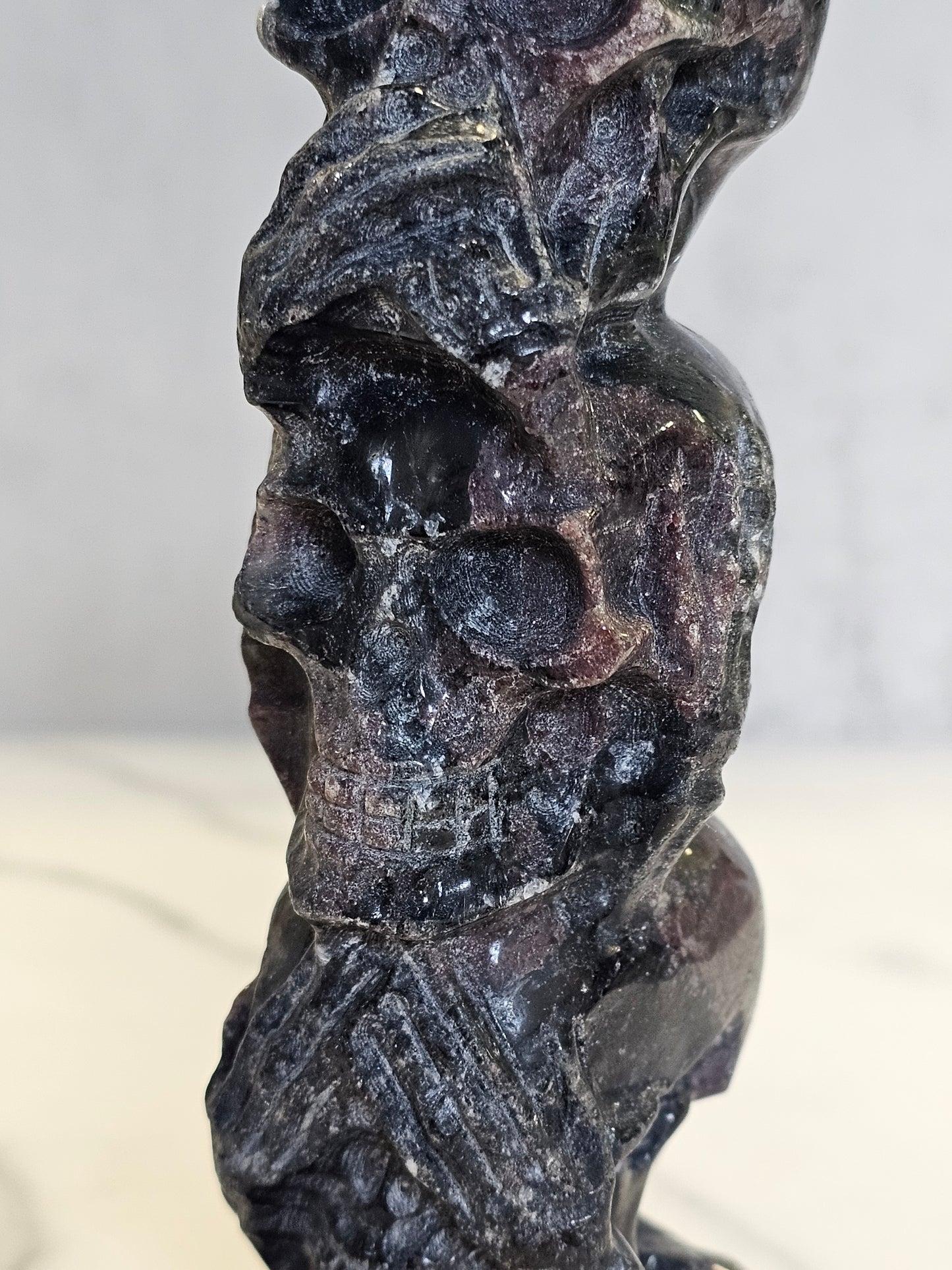 Garnet Skull Tower - Speak, Hear, and See No Evil