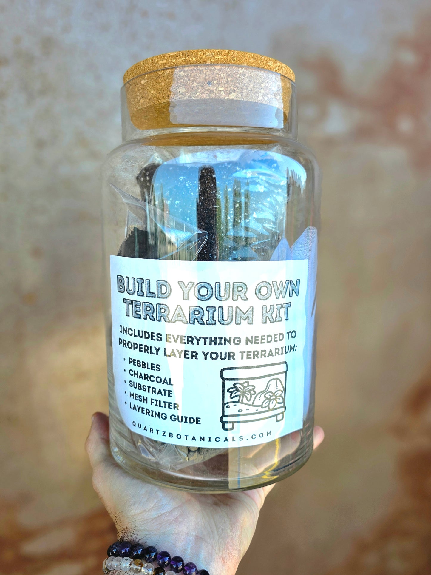 Build Your Own Terrarium Kit - Glass Cork Jar