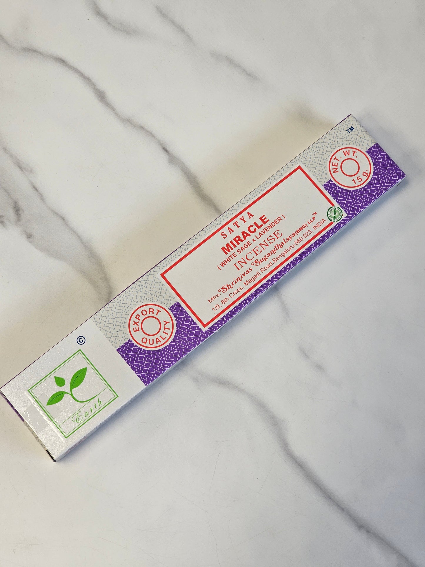 Satya Miracle (White Sage x Lavender) Incense Sticks 15g