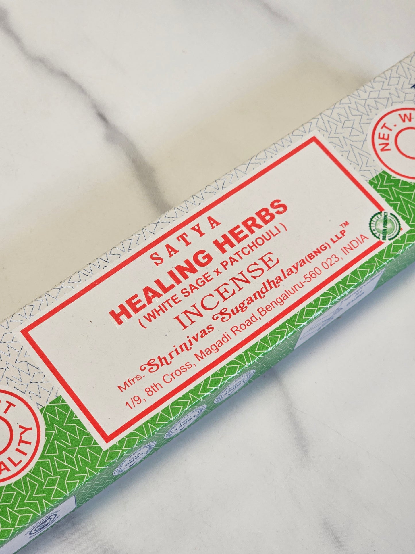 Satya Healing Herbs (White Sage x Patchouli) Incense Sticks 15g