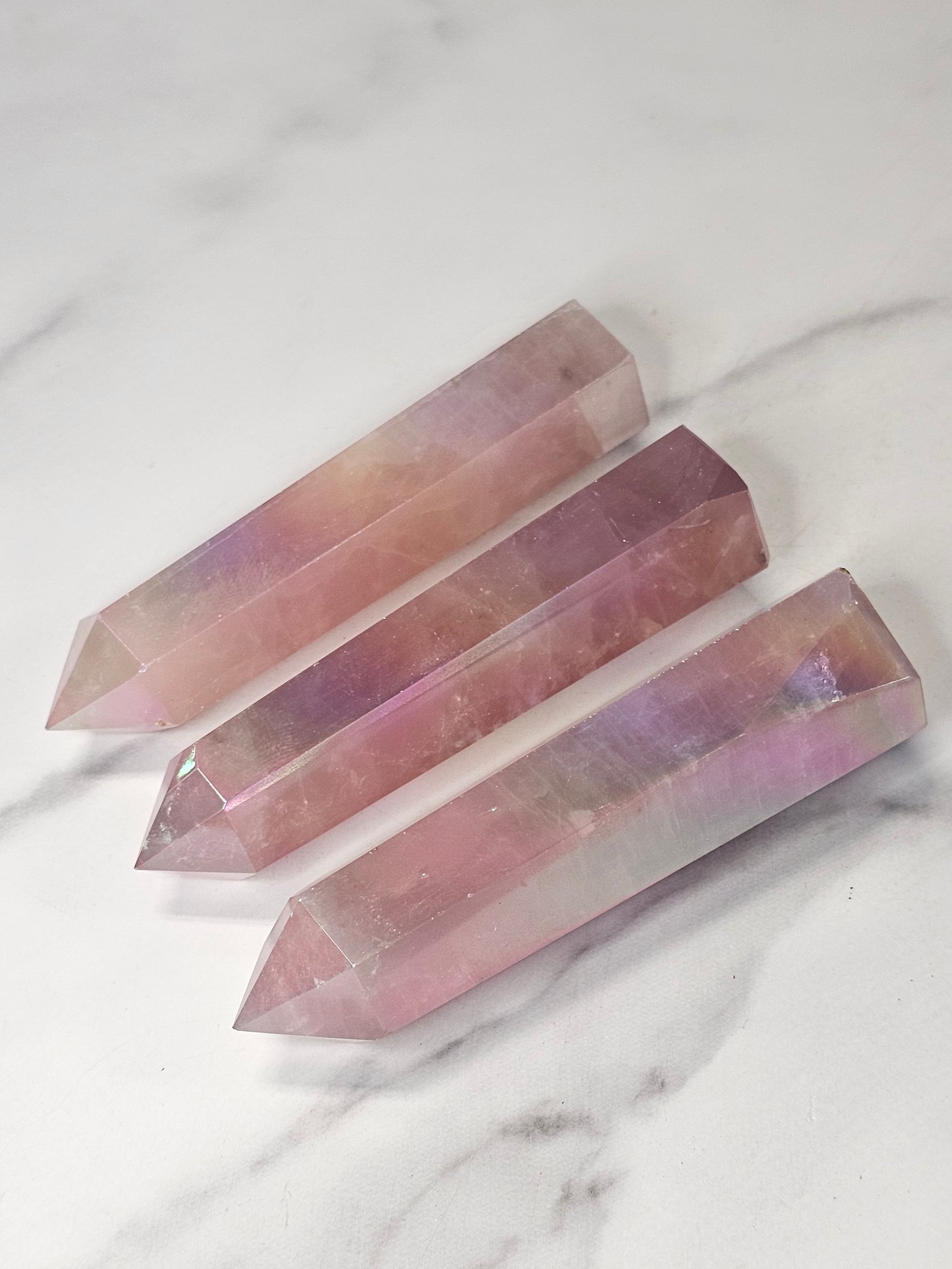 Aura Rose Quartz Tower