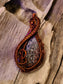 Moss Agate and Copper Wire Wrapped Necklace