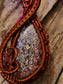 Moss Agate and Copper Wire Wrapped Necklace