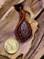 Moss Agate and Copper Wire Wrapped Necklace