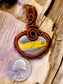 Bumblebee Jasper and Copper Wire Wrapped Necklace