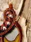 Bumblebee Jasper and Copper Wire Wrapped Necklace