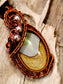 Bumblebee Jasper and Copper Wire Wrapped Necklace