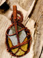 Bumblebee Jasper and Copper Wire Wrapped Necklace