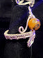 Tiger's Eye and Silver Wire Wrapped Ring Polished