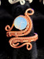 Opalite and Copper Wire Wrapped Ring