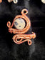 Dalmation Jasper and Copper Wire Wrapped Ring