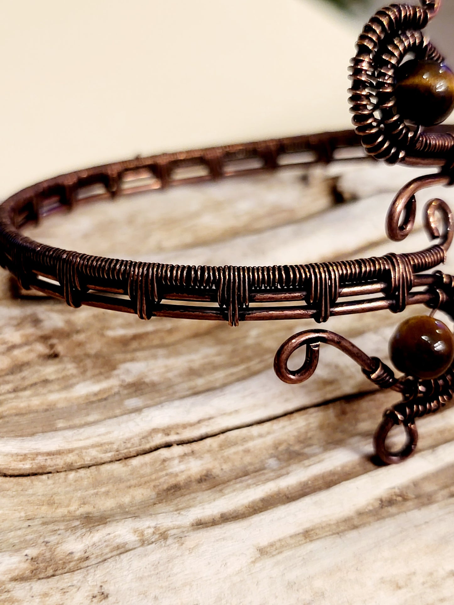 Tiger's Eye Wire Wrapped Bracelet