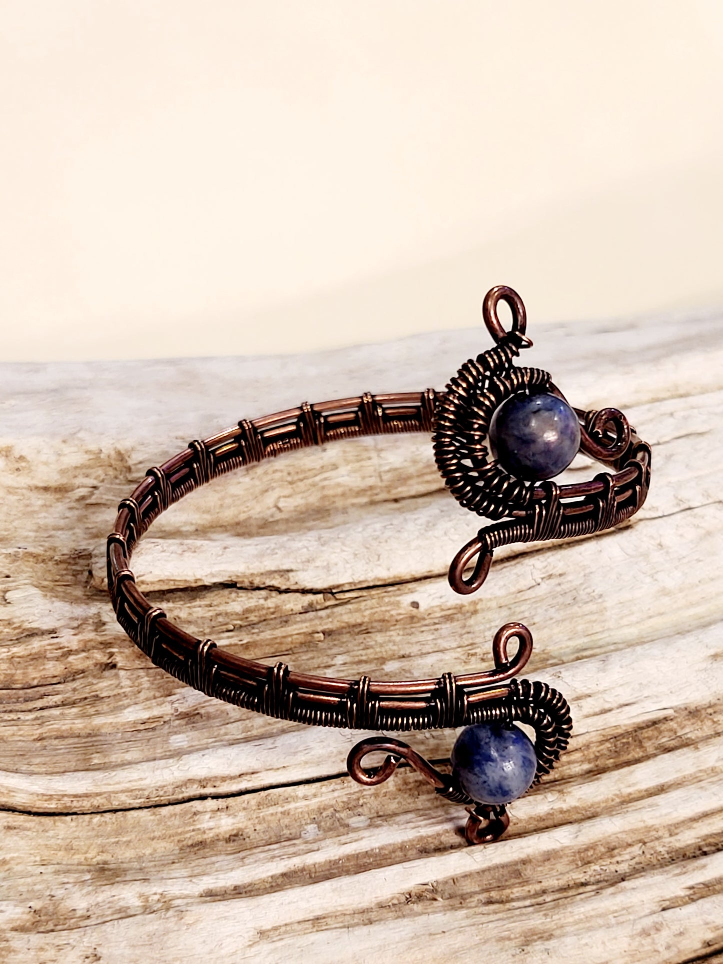 Lapis Lazuli Wire Wrapped Bracelet