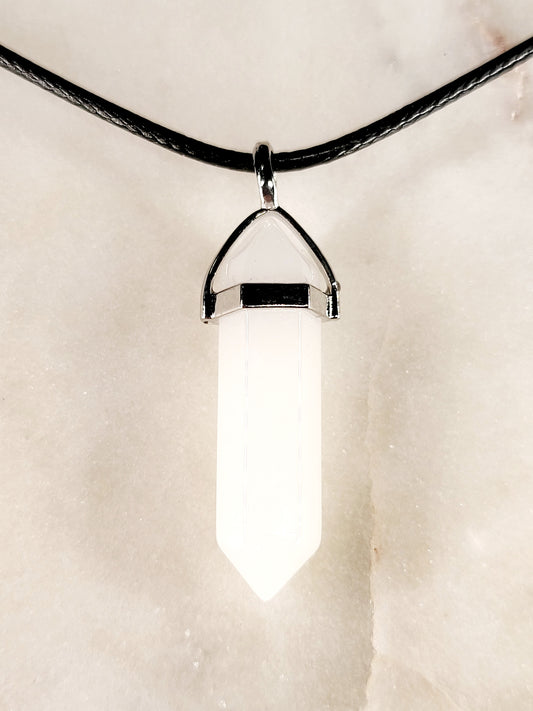 Opalite Crystal Point Necklace