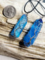 Blue Quartz Tree of Life Silver Wire Wrapped Necklace