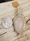 Rose Quartz Silver Wire Wrapped Necklace Pendant
