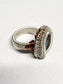 Labradorite and Silver Wire Wrapped Ring Size 8