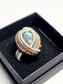 Labradorite and Silver Wire Wrapped Ring Size 7