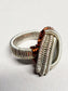 Labradorite and Silver Wire Wrapped Ring Size 7