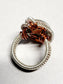 Labradorite and Silver Wire Wrapped Ring Size 7