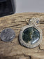 Fossilized Palm Root and Silver Wire Wrapped Necklace
