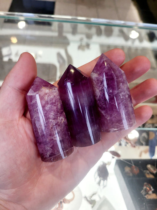 Magenta Fluorite Cylinder Tower