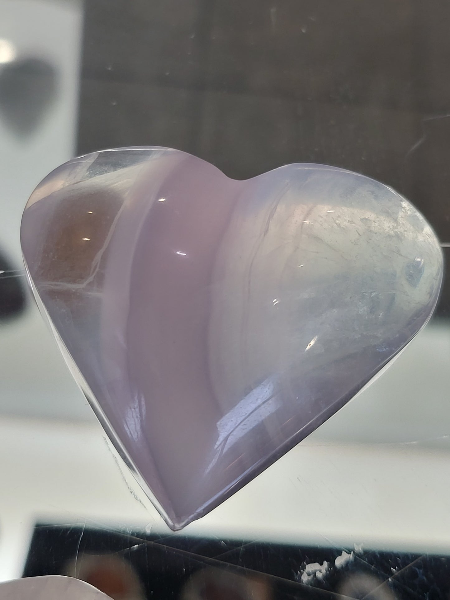 Yttrium Fluorite Heart Carving