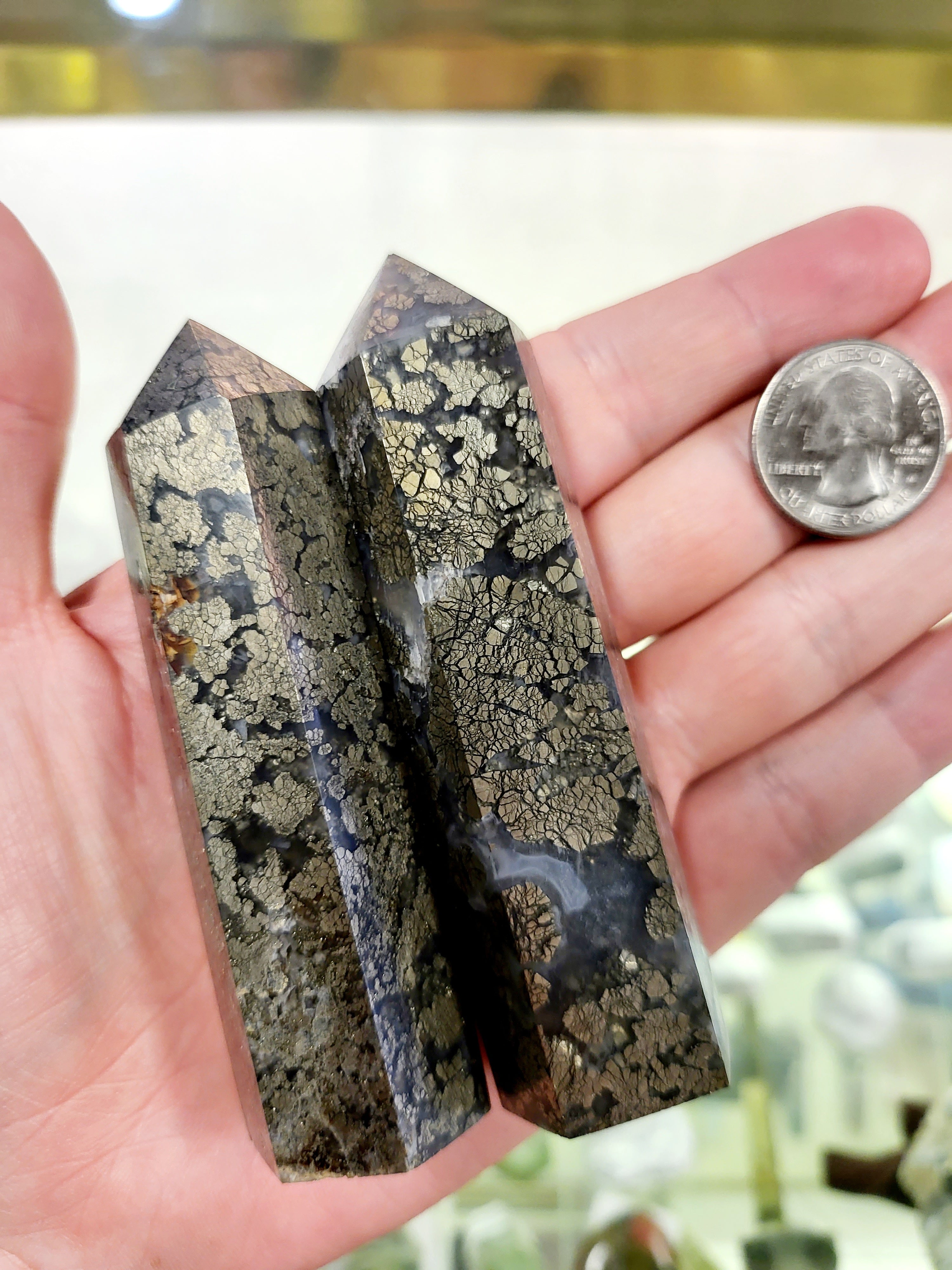 Agatized Pyrite Tower Quartz Botanicals 